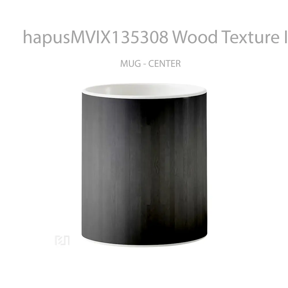 Mug Wood Texture In Black Gelas Keramik Unik