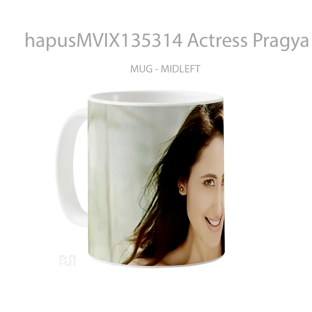 Mug Actress Pragya Jaiswal Gelas Keramik Unik - All-side / Desain