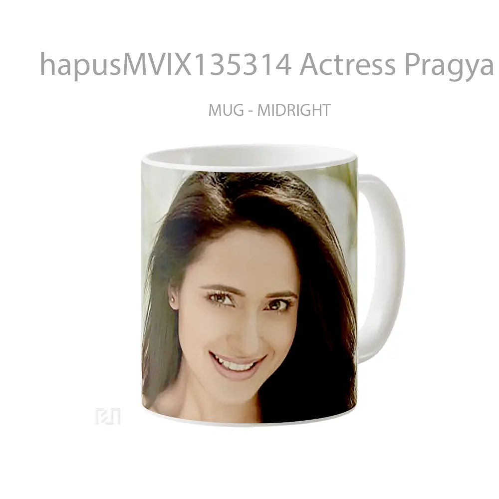 Mug Actress Pragya Jaiswal Gelas Keramik Unik - All-side / Desain