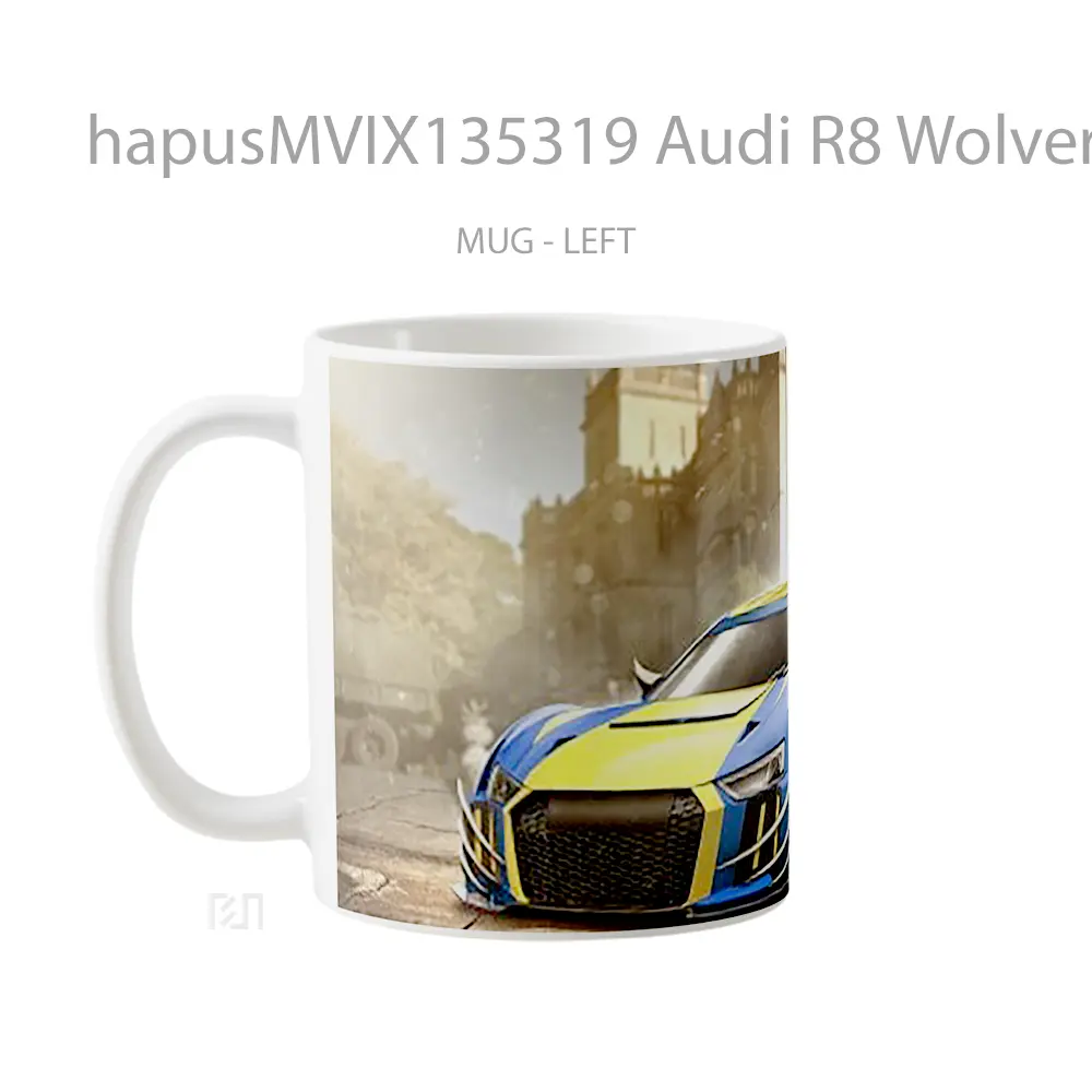 Mug Audi R8 Wolverine Gelas Superhero - All-side / Desain