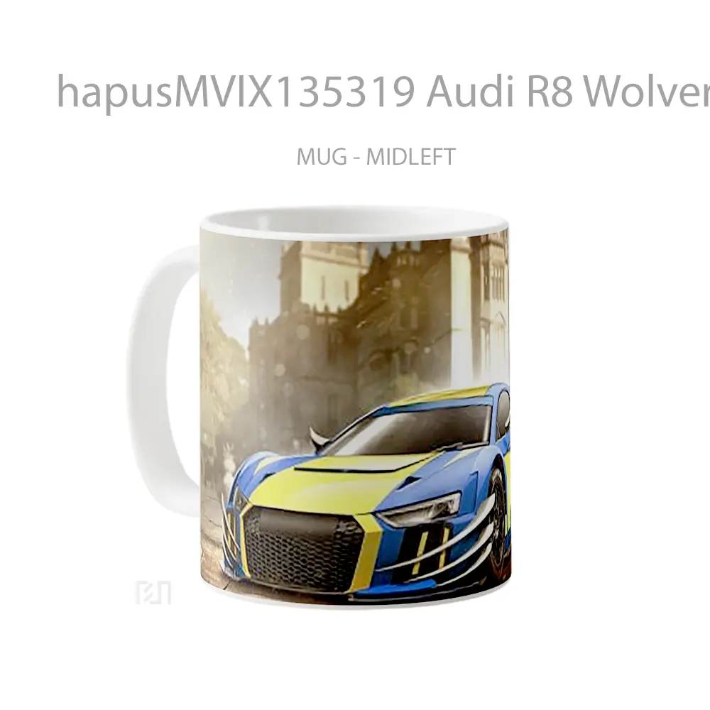 Mug Audi R8 Wolverine Gelas Superhero - All-side / Desain
