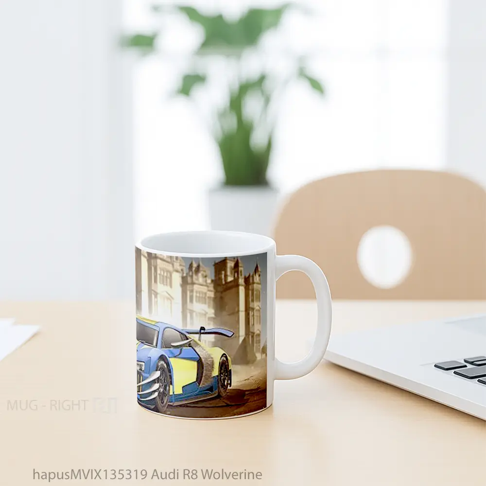 Mug Audi R8 Wolverine Gelas Superhero - All-side / Desain