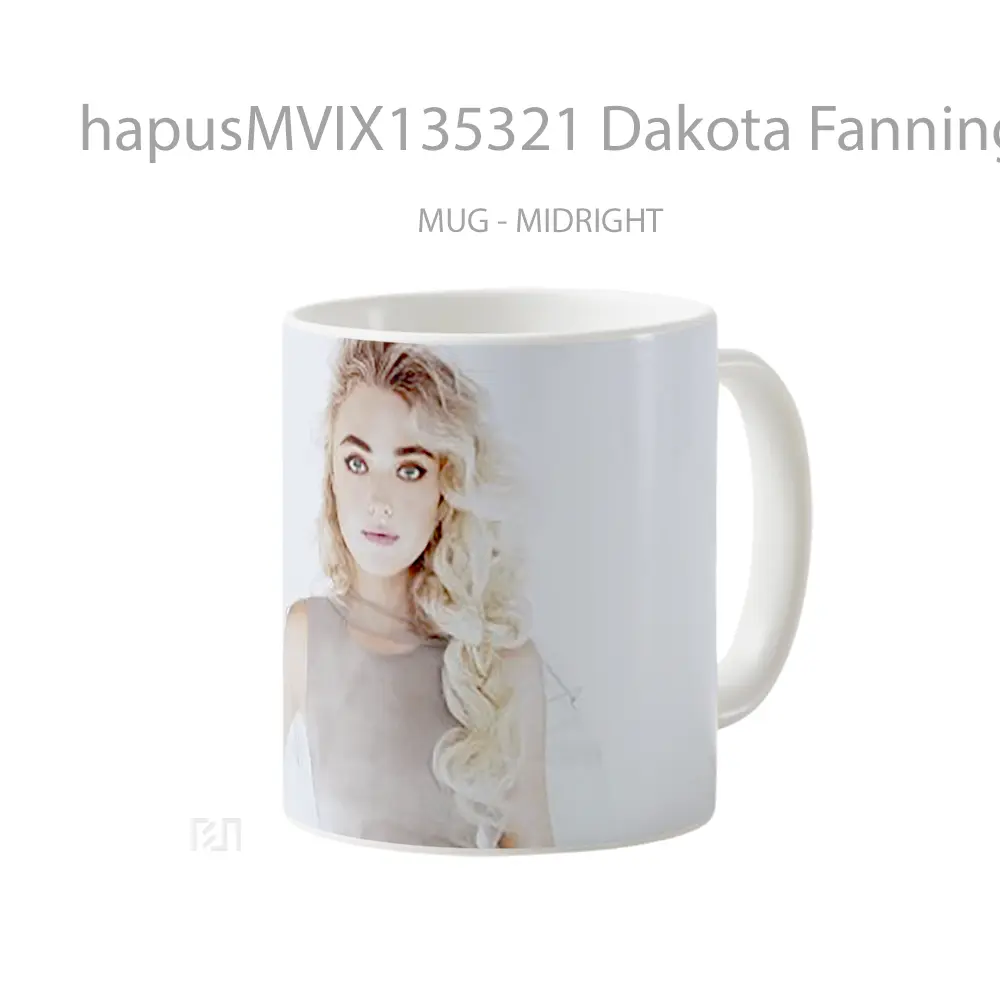 Mug Dakota Fanning V2 Gelas Keramik Unik - All-side / Desain