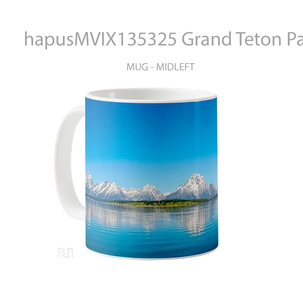 Mug Grand Teton Park Mountains Gelas Pemandangan Alam - All-side / Desain