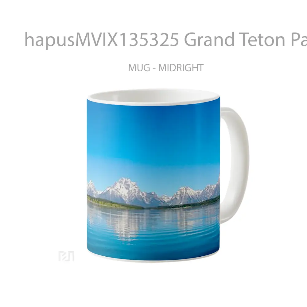 Mug Grand Teton Park Mountains Gelas Pemandangan Alam - All-side / Desain