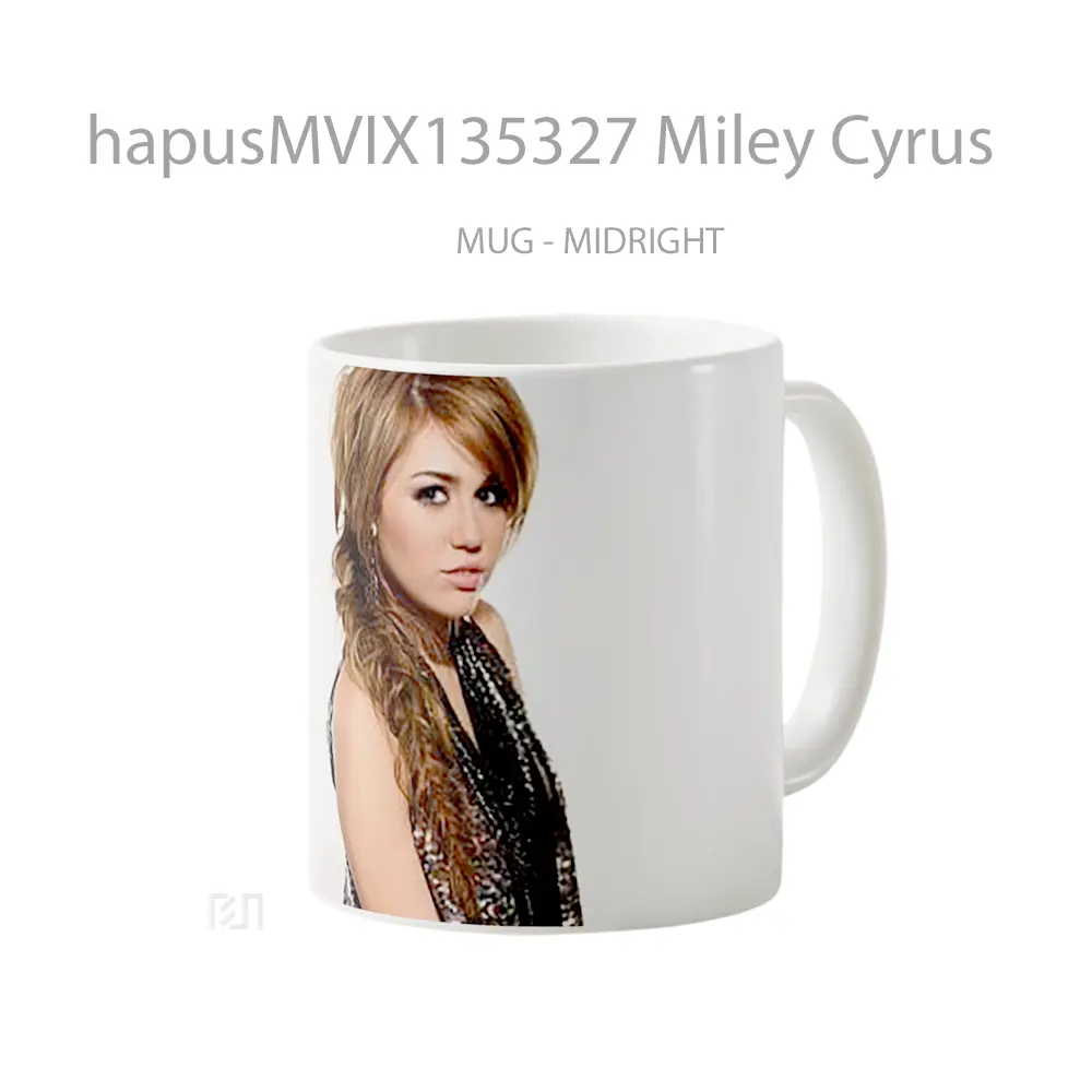 Mug Miley Cyrus Gelas Selebriti - All-side / Desain