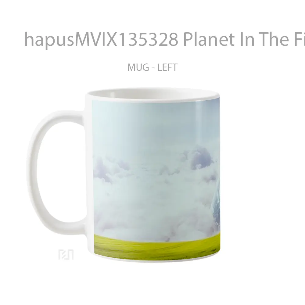 Mug Planet In The Field Gelas Pemandangan Alam - All-side / Desain