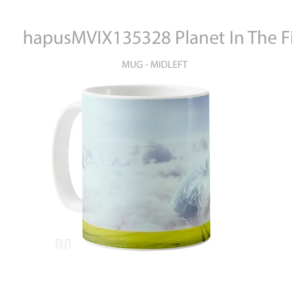 Mug Planet In The Field Gelas Pemandangan Alam - All-side / Desain