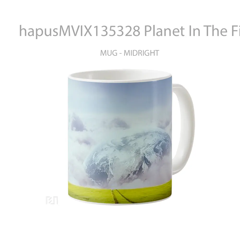 Mug Planet In The Field Gelas Pemandangan Alam - All-side / Desain