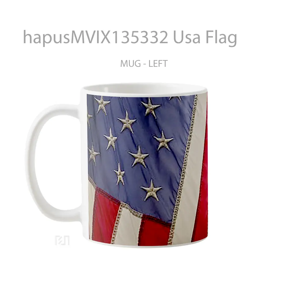 Mug Usa Flag Gelas Keramik Unik - All-side / Desain