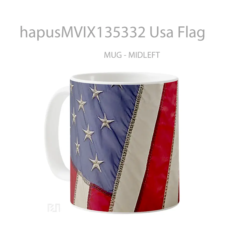 Mug Usa Flag Gelas Keramik Unik - All-side / Desain