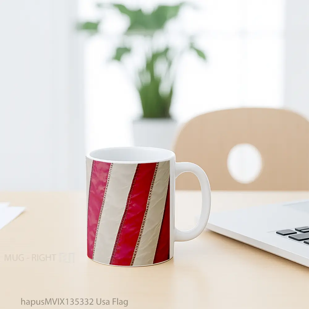 Mug Usa Flag Gelas Keramik Unik - All-side / Desain