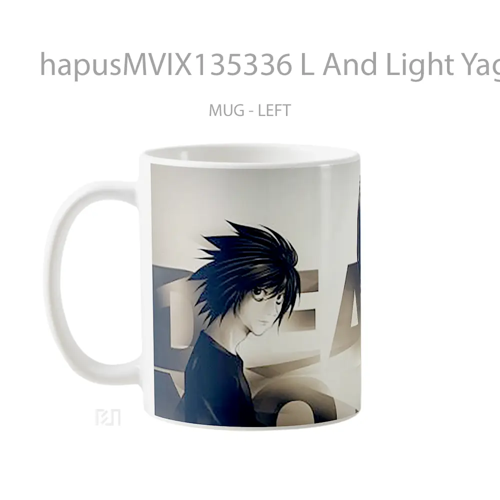 Mug L And Light Yagami Gelas Keramik Unik - All-side / Desain