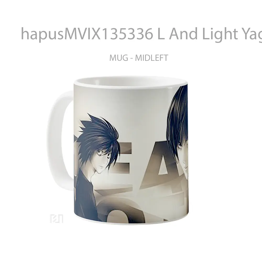 Mug L And Light Yagami Gelas Keramik Unik - All-side / Desain