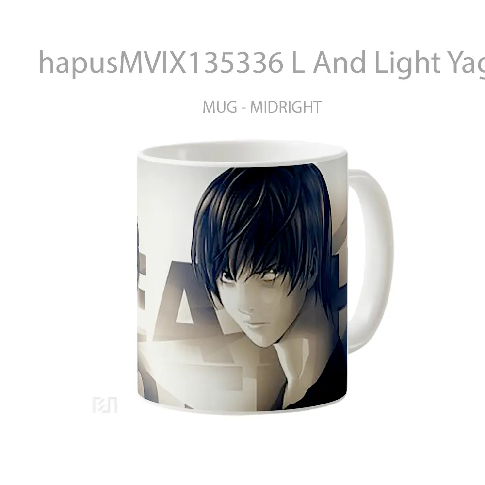 Mug L And Light Yagami Gelas Keramik Unik - All-side / Desain