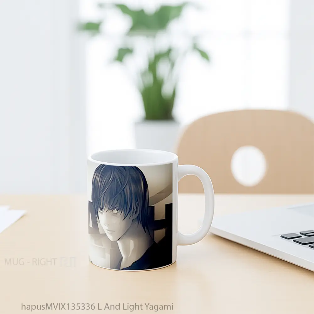 Mug L And Light Yagami Gelas Keramik Unik - All-side / Desain