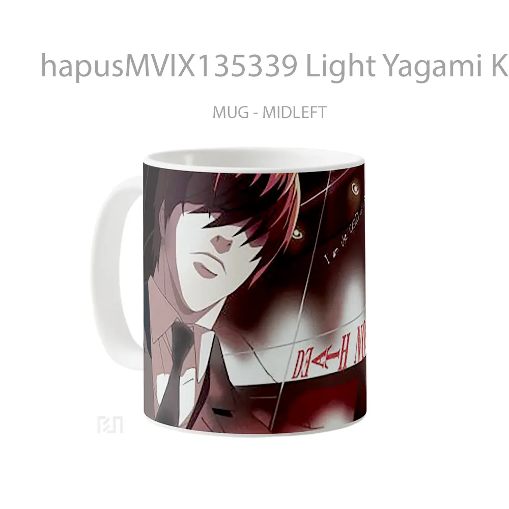 Mug Light Yagami Kira From Death Note Gelas Keramik Unik - All-side / Desain