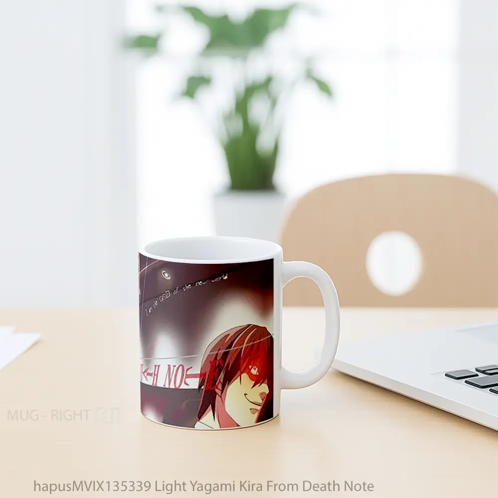 Mug Light Yagami Kira From Death Note Gelas Keramik Unik - All-side / Desain