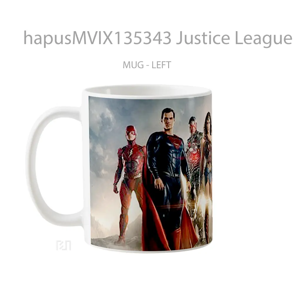 Mug Justice League Movie Gelas Superhero - All-side / Desain