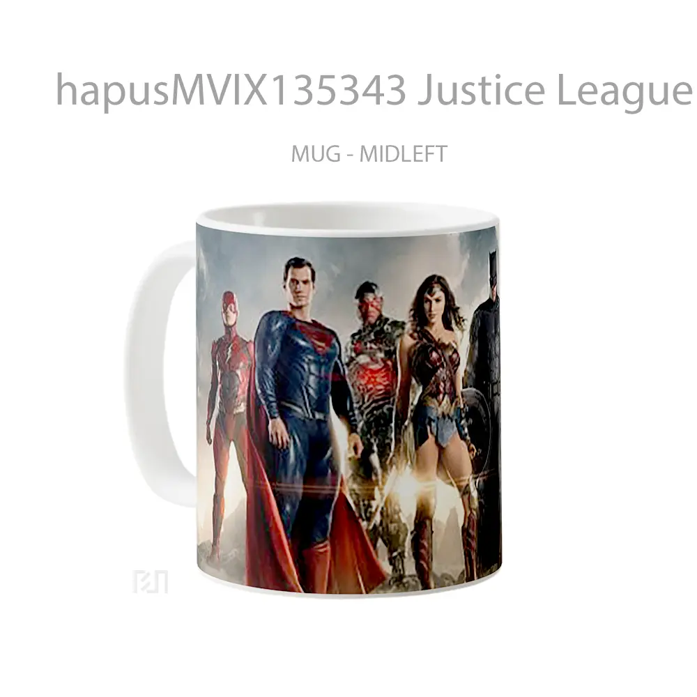 Mug Justice League Movie Gelas Superhero - All-side / Desain