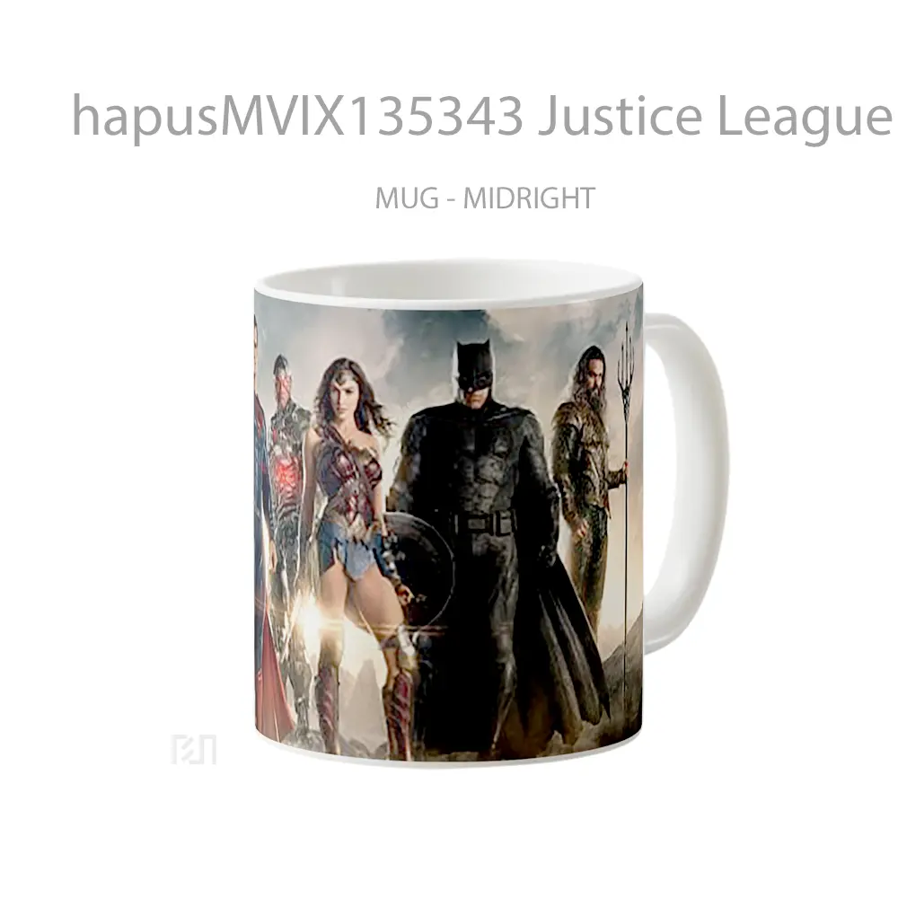 Mug Justice League Movie Gelas Superhero - All-side / Desain