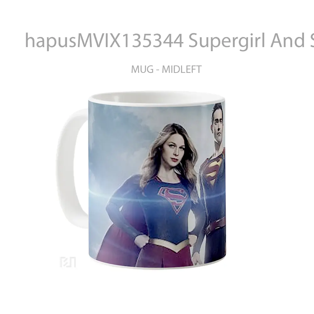 Mug Supergirl And Superman Gelas Superhero - All-side / Desain