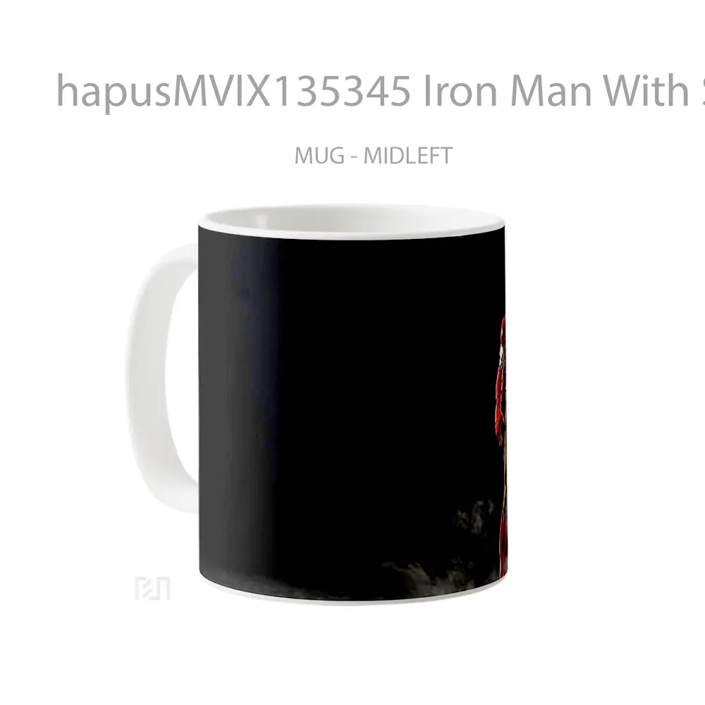 Mug Iron Man With Smoke Gelas Superhero - All-side / Desain