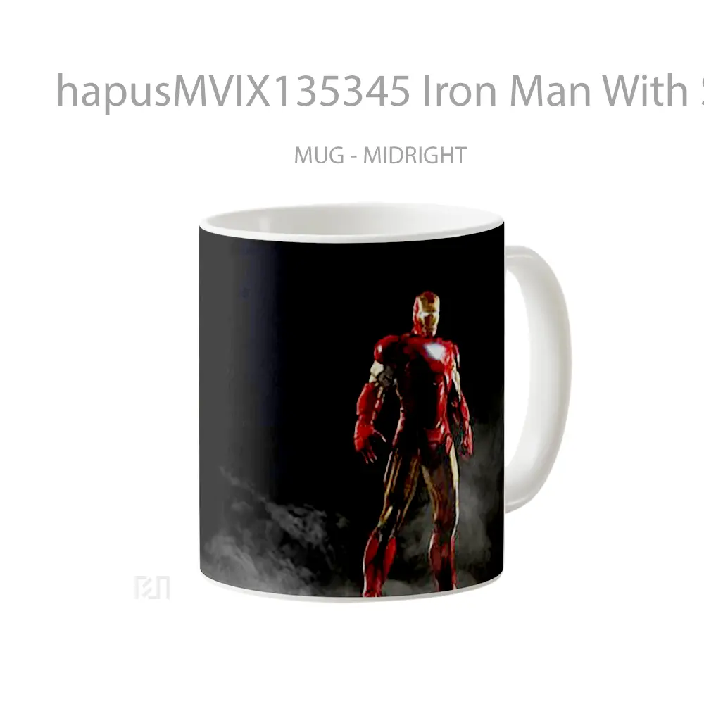 Mug Iron Man With Smoke Gelas Superhero - All-side / Desain