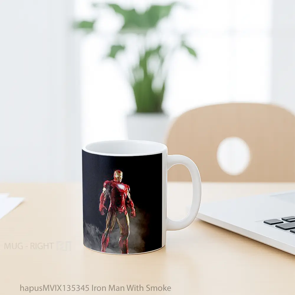 Mug Iron Man With Smoke Gelas Superhero - All-side / Desain