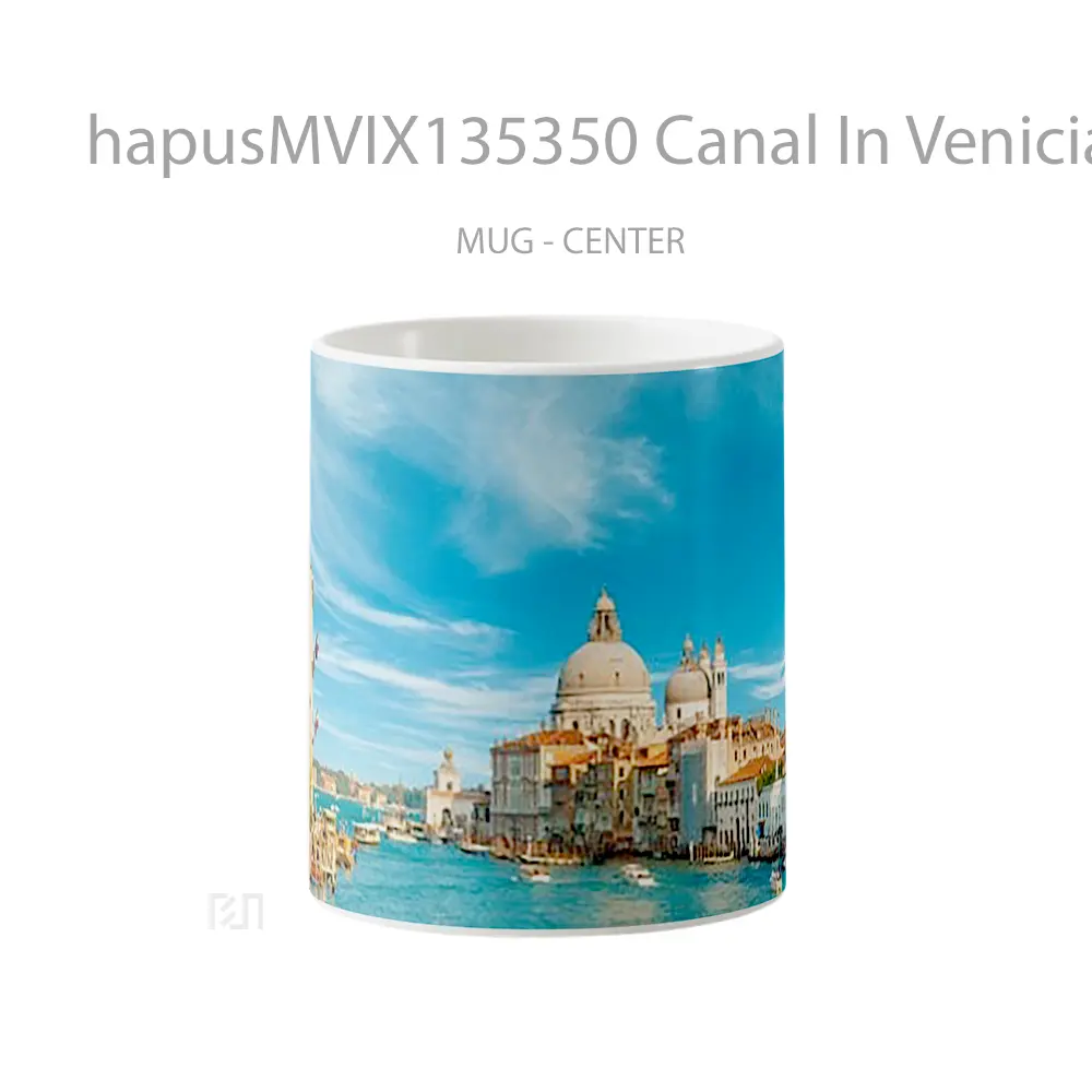 Mug Canal In Venicia Italy Gelas Keramik Unik