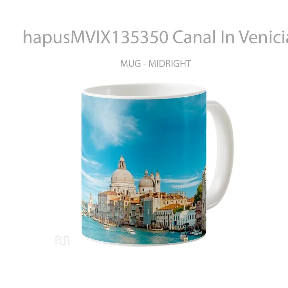 Mug Canal In Venicia Italy Gelas Keramik Unik - All-side / Desain
