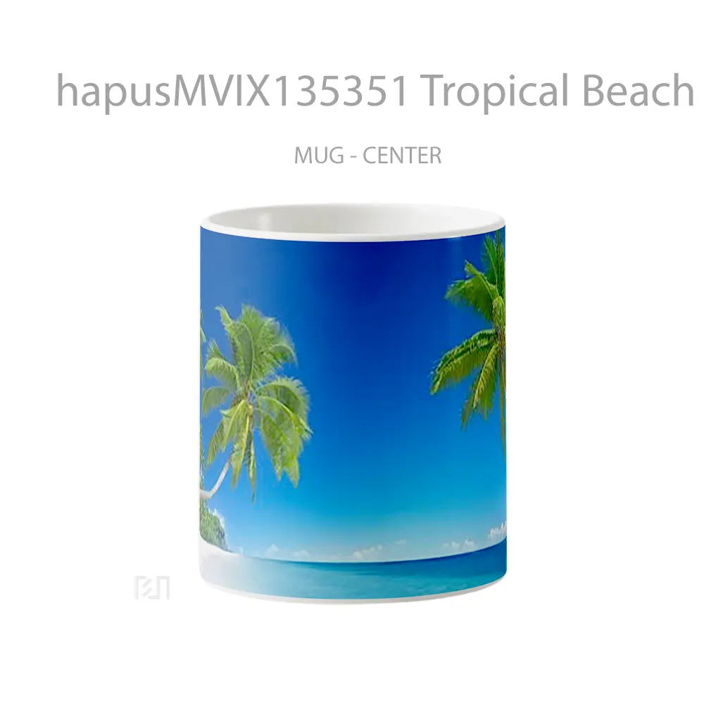 Mug Tropical Beach Gelas Pemandangan Alam