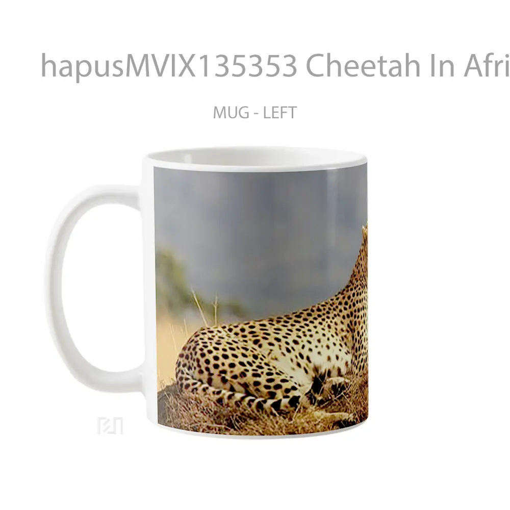 Mug Cheetah In Africa Gelas Keramik Unik - All-side / Desain