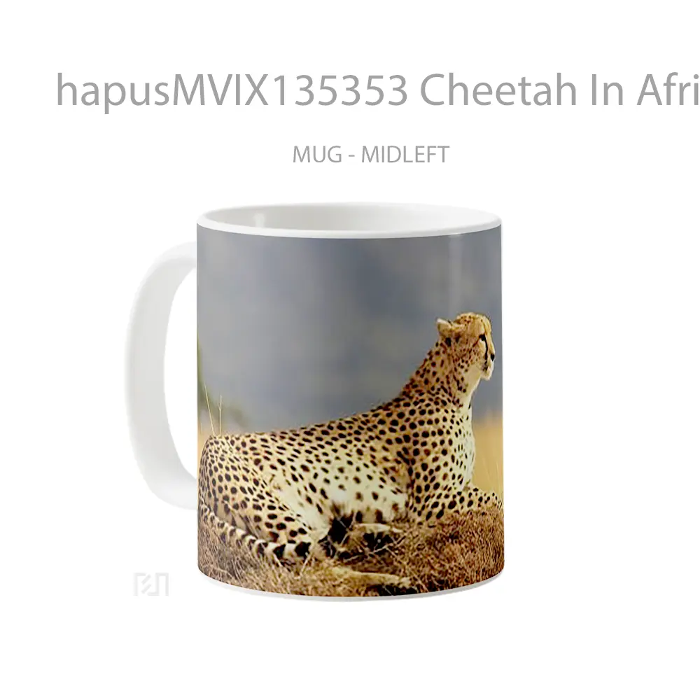 Mug Cheetah In Africa Gelas Keramik Unik - All-side / Desain