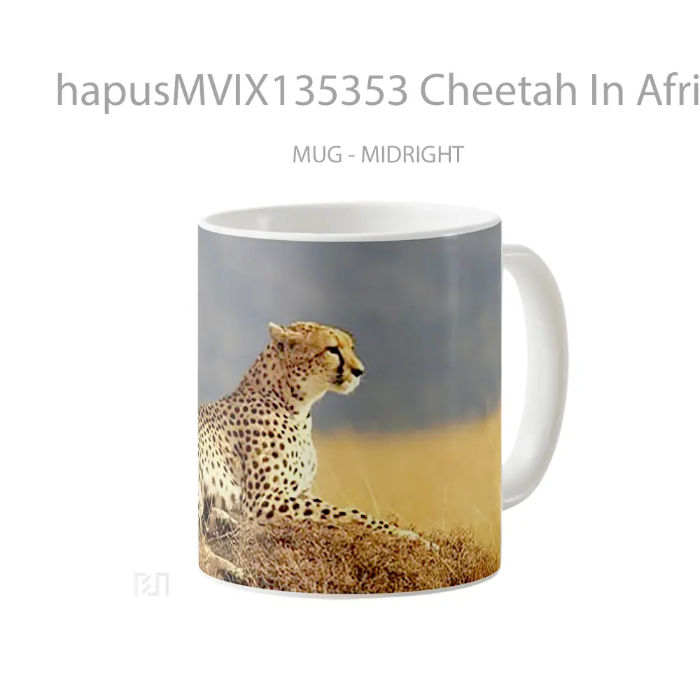 Mug Cheetah In Africa Gelas Keramik Unik - All-side / Desain