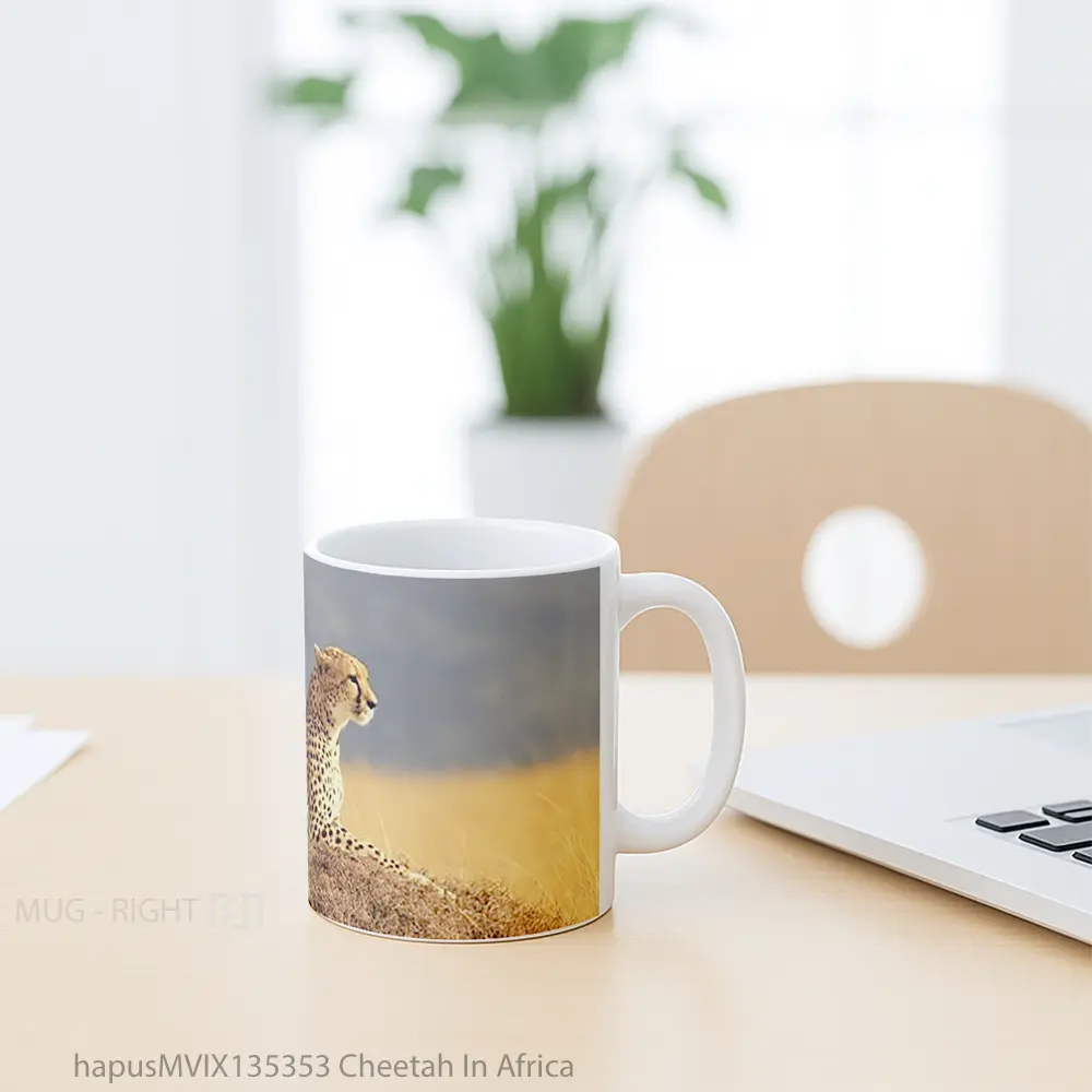 Mug Cheetah In Africa Gelas Keramik Unik - All-side / Desain