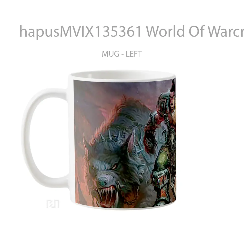 Mug World Of Warcraft Orc Gelas Fantasi - All-side / Desain