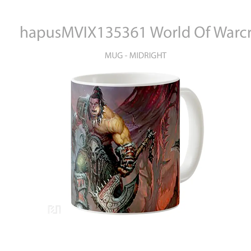 Mug World Of Warcraft Orc Gelas Fantasi - All-side / Desain