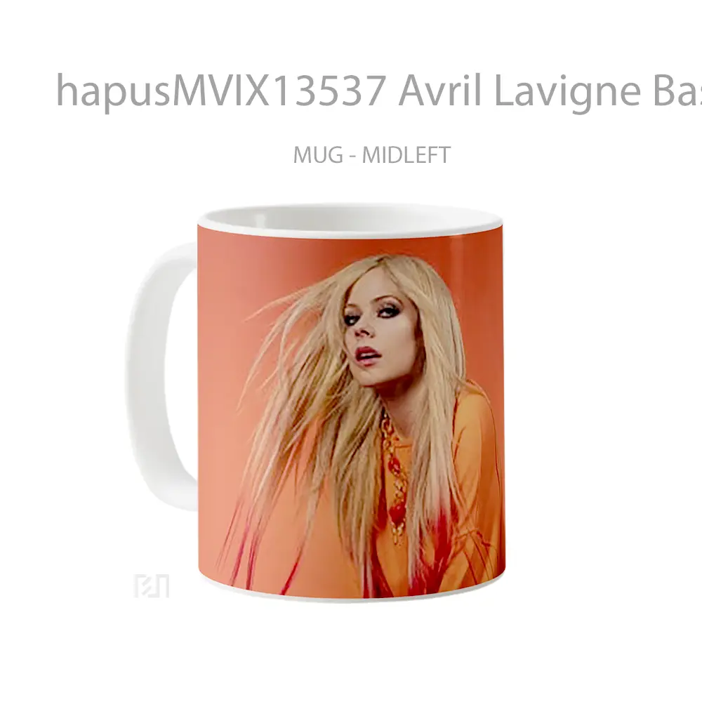 Mug Avril Lavigne Basic Magazine Gelas Keramik Unik - All-side / Desain