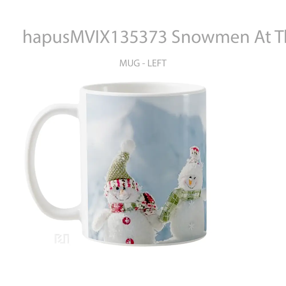 Mug Snowmen At The North Pole Gelas Keramik Unik - All-side / Desain