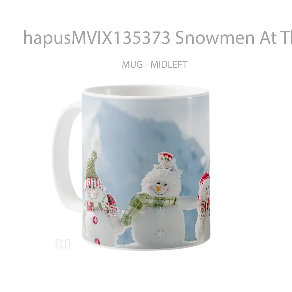 Mug Snowmen At The North Pole Gelas Keramik Unik - All-side / Desain