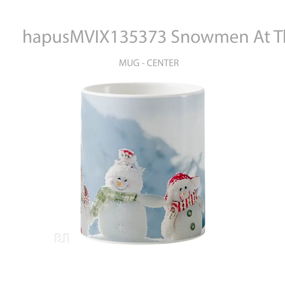 Mug Snowmen At The North Pole Gelas Keramik Unik