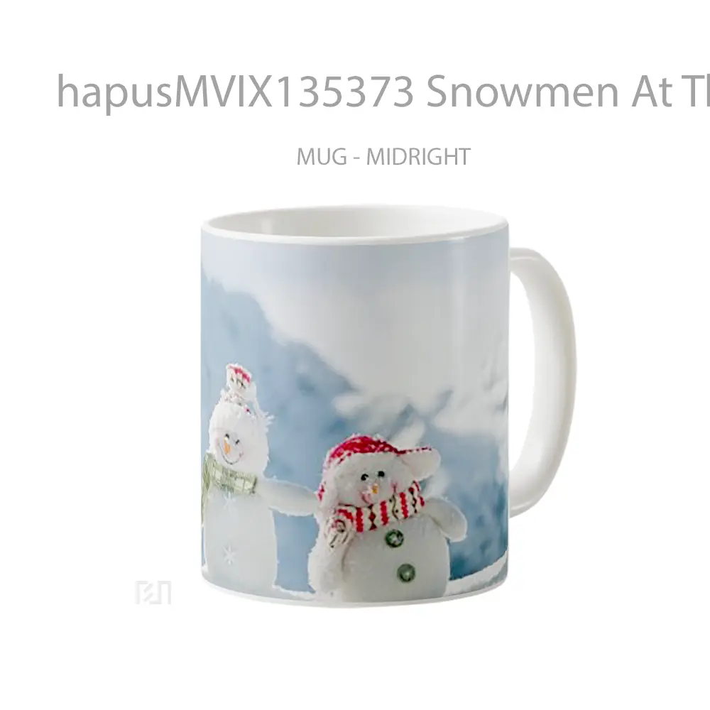 Mug Snowmen At The North Pole Gelas Keramik Unik - All-side / Desain