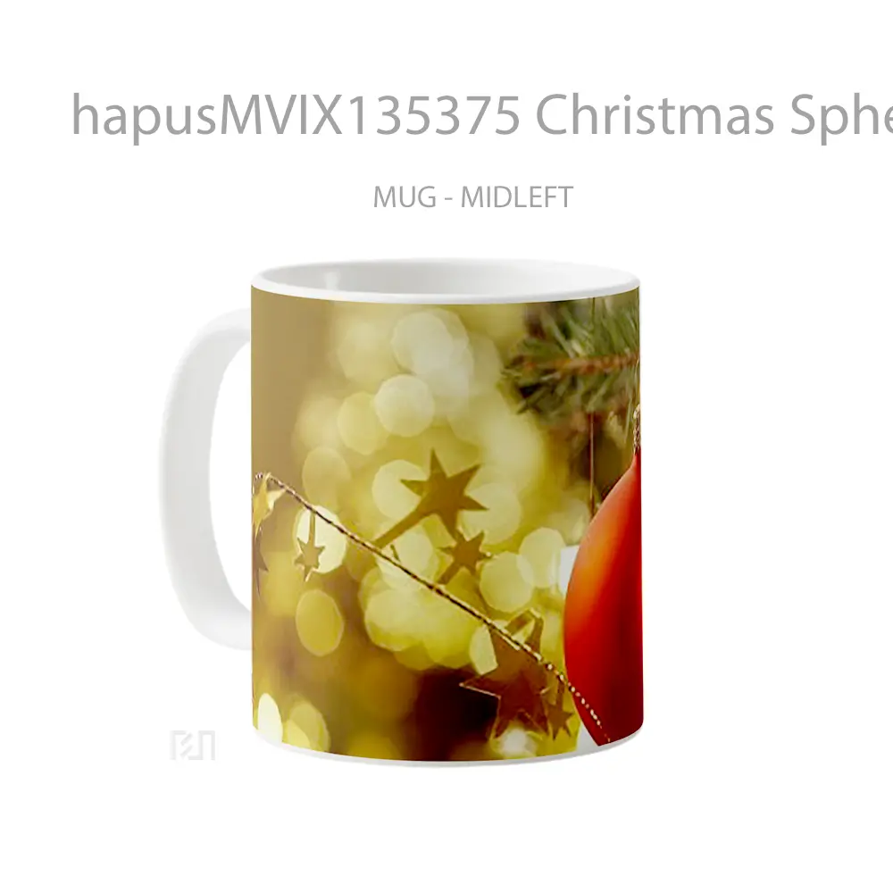 Mug Christmas Sphere With Stars Gelas Astronomi - All-side / Desain