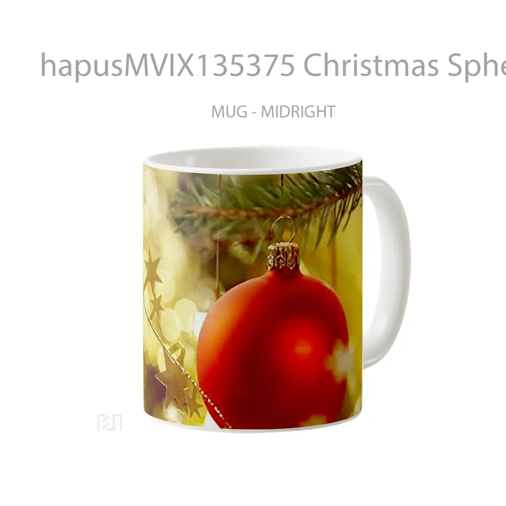 Mug Christmas Sphere With Stars Gelas Astronomi - All-side / Desain