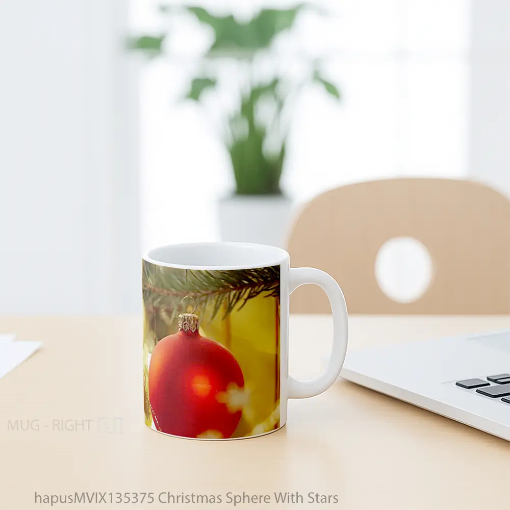 Mug Christmas Sphere With Stars Gelas Astronomi - All-side / Desain