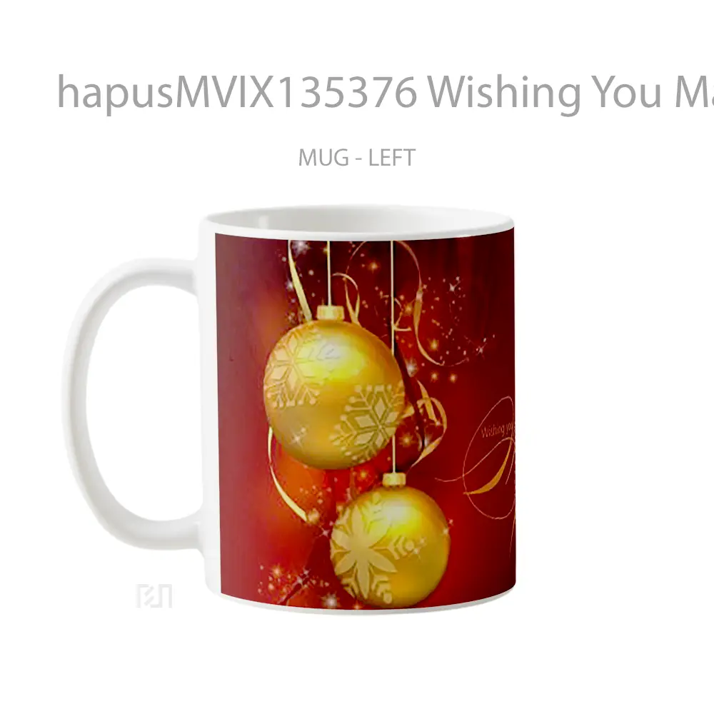 Mug Wishing You Magic This Christmas And Always Gelas Fantasi - All-side / Desain