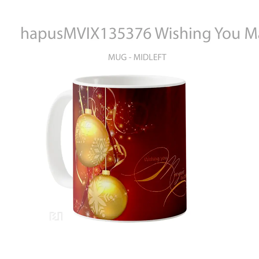 Mug Wishing You Magic This Christmas And Always Gelas Fantasi - All-side / Desain
