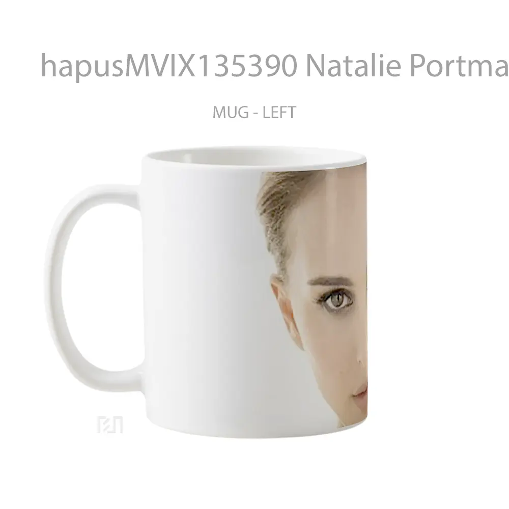 Mug Natalie Portman V1 Gelas Selebriti - All-side / Desain