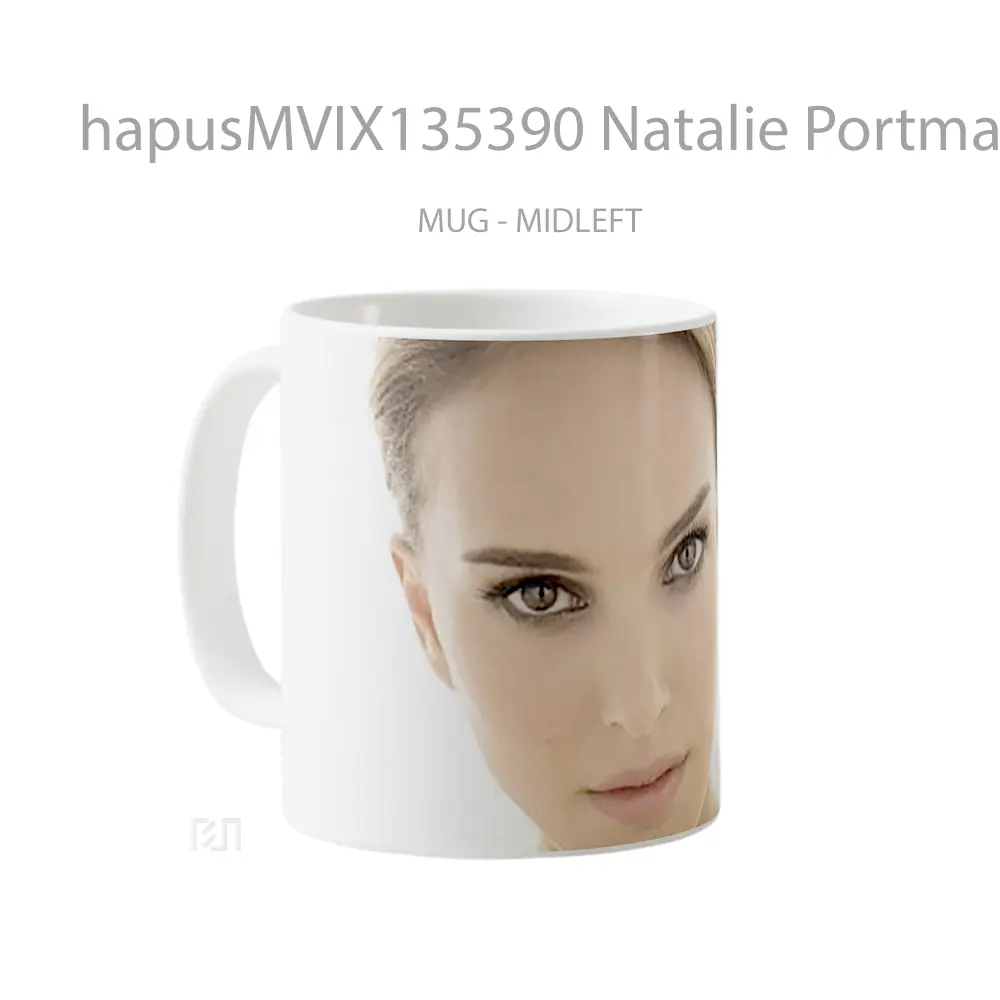 Mug Natalie Portman V1 Gelas Selebriti - All-side / Desain